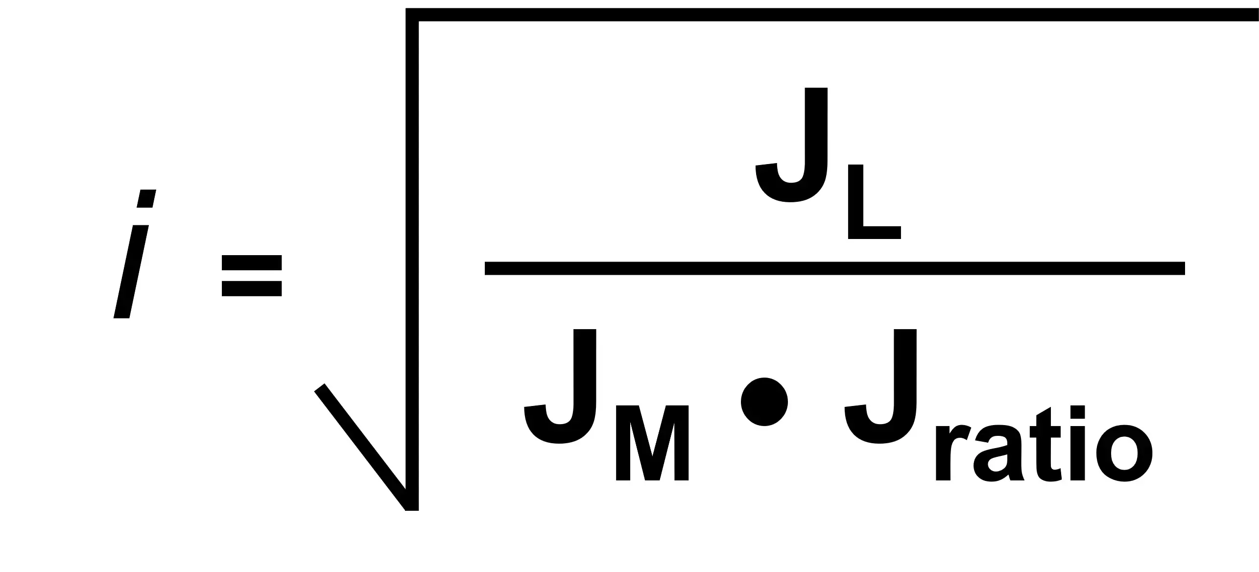 Fórmula para calcular la relación de transmisión
