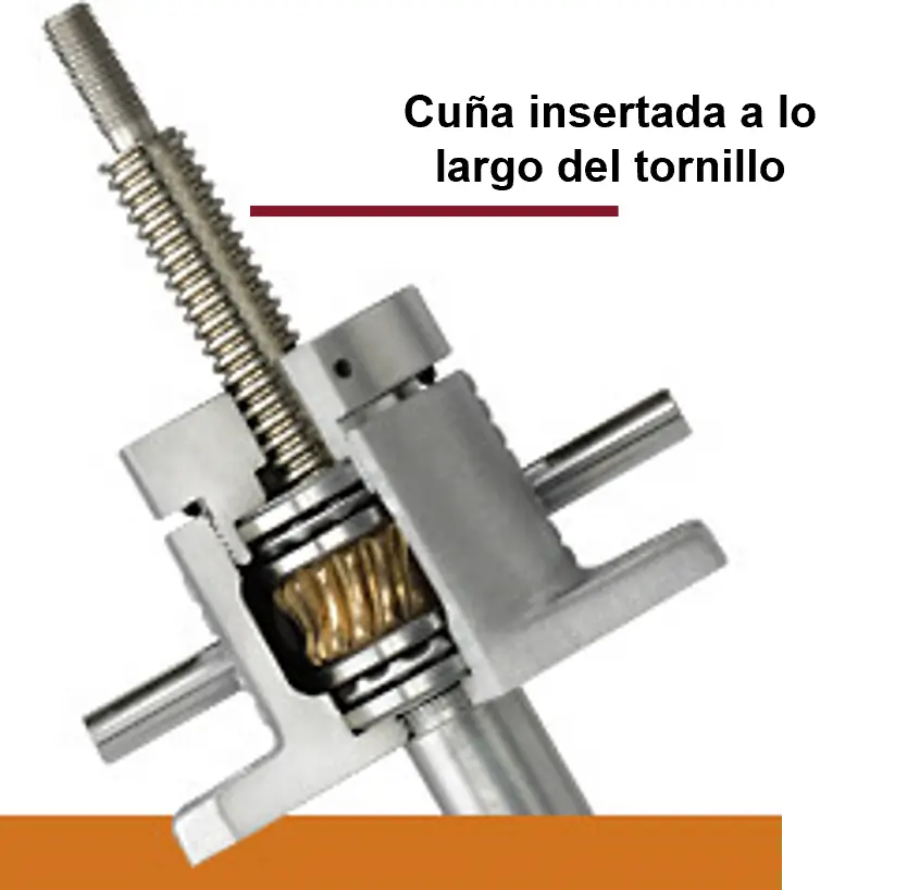 Disponible con cuña para jacks sin rotación